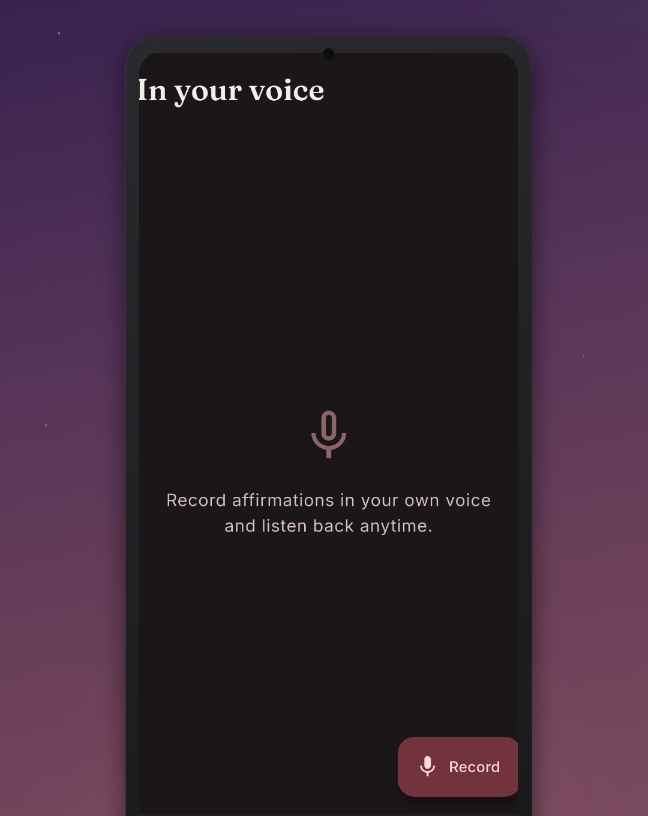 In your voice