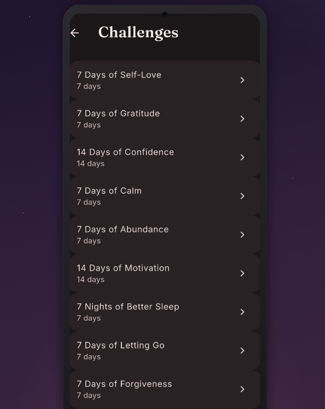 Guided challenges