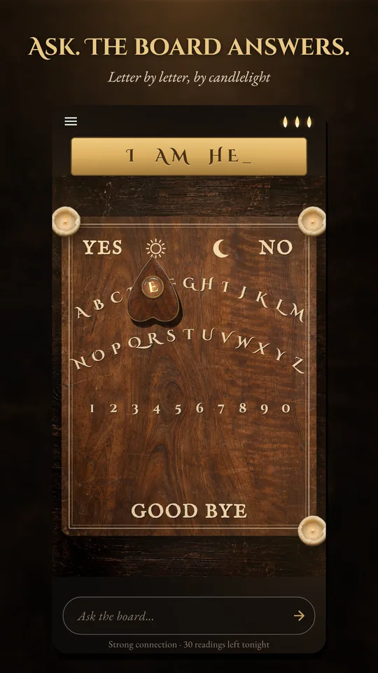The walnut board spelling an answer