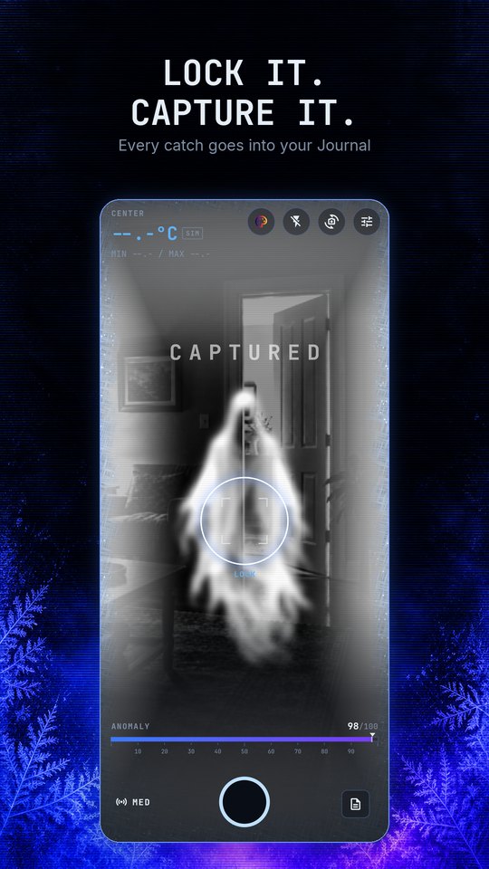 The capture moment: the view flips to white-hot and the figure glows white